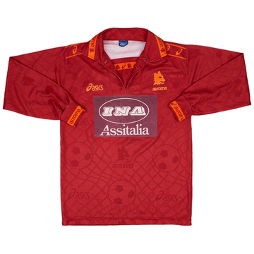 1994-95 Roma Match Issue Home L/S Shirt #20