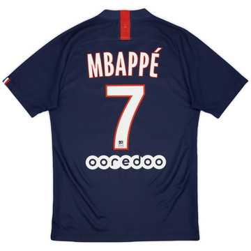 2019-20 Paris Saint-Germain Home Shirt Mbappe #7 - 7/10 - (S)
