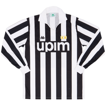 1989-90 Juventus Basic Home L/S Shirt - 8/10 - (L)