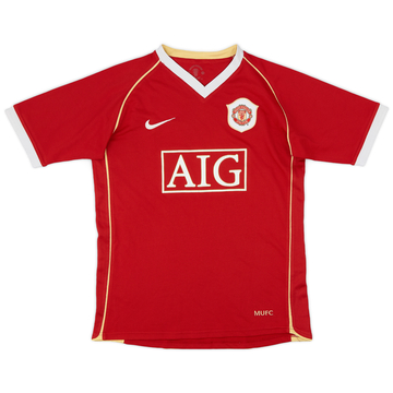 2006-07 Manchester United Home Shirt - 6/10 - (L.Boys)