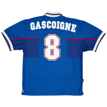 1997-99 Rangers Home Shirt Gascoigne #8 - 8/10 - (L)