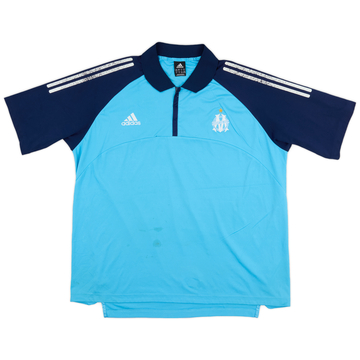 2002-03 Olympique Marseille adidas 1/4 Zip Polo Shirt - 4/10 - (XL/XXL)