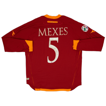 2006-07 Roma Match Issue Home L/S Shirt Mexes #5