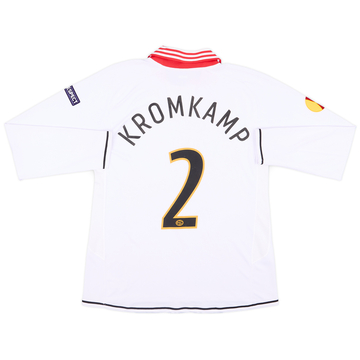 2007-08 PSV Match Issue UEFA Cup Away L/S Shirt Kromkamp #2