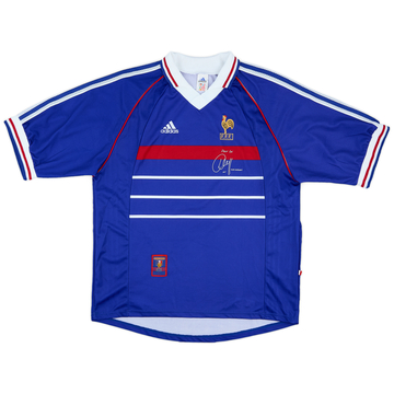 1998-00 France 'Pour Toi Youri Djorkaeff' Home Shirt - 9/10 - (XL)