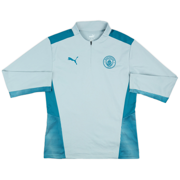 2021-22 Manchester City Puma 1/4 Zip Training Top - 8/10 - (M)