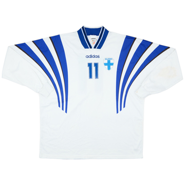 1996-98 Finland Match Worn Home L/S Shirt #11 (Johansson)