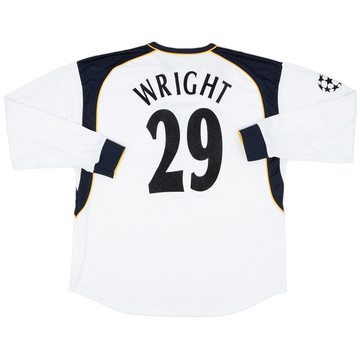 2001-02 Liverpool Match Issue Champions League Away Shirt Wright #29