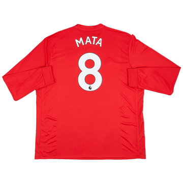 2017-18 Manchester United Home L/S Shirt Mata #8 (XXL)