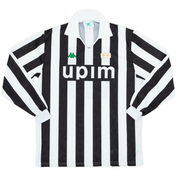 1991-92 Juventus Home L/S Shirt - 9/10 - (XL)