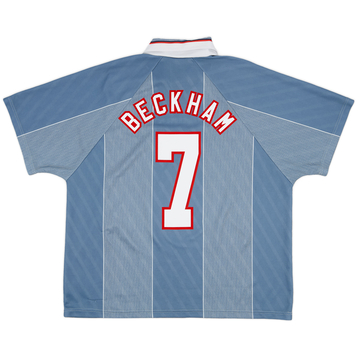 1996-97 England Away Shirt Beckham #7 - 6/10 - (XXL)