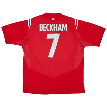 2004-06 England Away Shirt Beckham #7 - 6/10 - (XL)