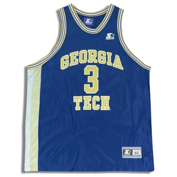 1987-90 Georgia Tech Yellow Jackets Scott #3 Starter Jersey (Away) XL