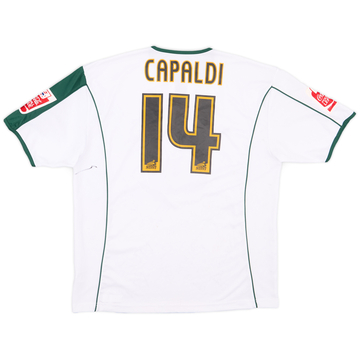 2005-06 Plymouth Match Issue Squad Signed Away Shirt Capaldi #14