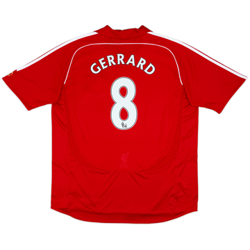 2006-08 Liverpool Home Shirt Gerrard #8 - 6/10 - (XXL)