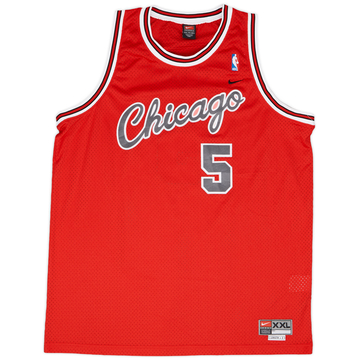 2002-03 Chicago Bulls Rose #5 Nike Swingman Throwback Away Jersey - 7/10 - (XXL)