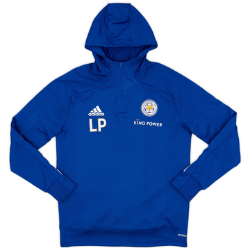 2020-21 Leicester City Staff Issue adidas Hooded 1/4 Zip Drill Top LP - 6/10 - (S)