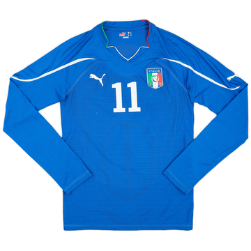 2010-12 Italy Home L/S Shirt #11 - 7/10 - (L)