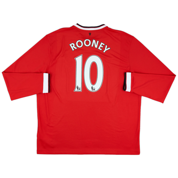 2014-15 Manchester United Home L/S Shirt Rooney #10 - 6/10 - (XXL)