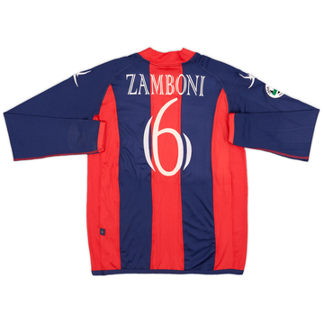 2006-07 Crotone Match Worn Home L/S Shirt Zamboni #6