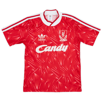 1989-91 Liverpool Home Shirt - 8/10 - (M.Boys)