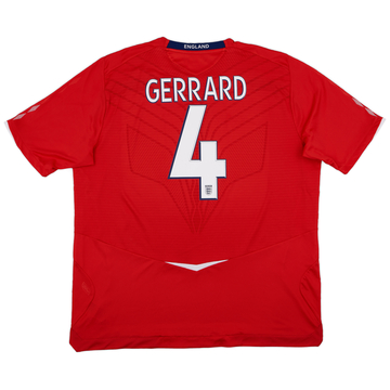 2008-10 England Away Shirt Gerrard #4 - 7/10 - (3XL)