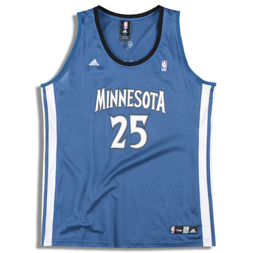2010 Minnesota Timberwolves Jefferson #25 adidas Jersey (Away) Womens (XXL)
