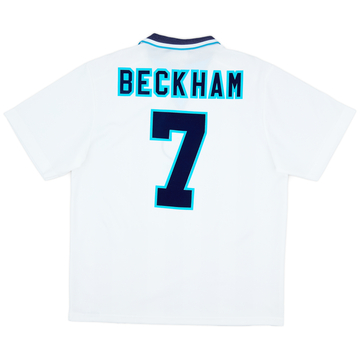 1995-97 England Home Shirt Beckham #7 - 8/10 - (XL)