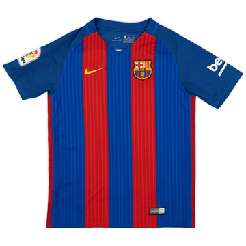 2016-17 Barcelona Home Shirt - 8/10 - (M.Boys)