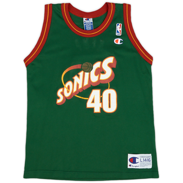 1995-97 Seattle SuperSonics Kemp #40 Champion Away Jersey (Good) L.Kids