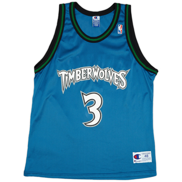 1996-99 Minnesota Timberwolves Marbury #3 Champion Away Jersey (Excellent) XL