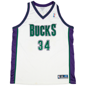 2001-03 Milwaukee Bucks Allen #34 Reebok Authentic Home Jersey (Very Good) 3XL