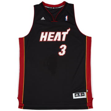 2010-12 Miami Heat Wade #3 adidas Swingman Away Jersey (Good) XXL