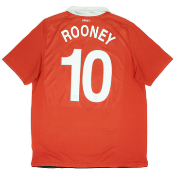 2010-11 Manchester United Home Shirt Rooney #10 - 5/10 - (XL)