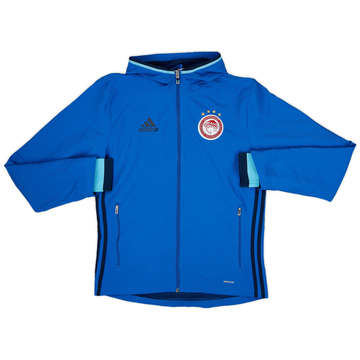 2016-17 Olympiakos adidas Hooded Track Jacket - 8/10 - (S)