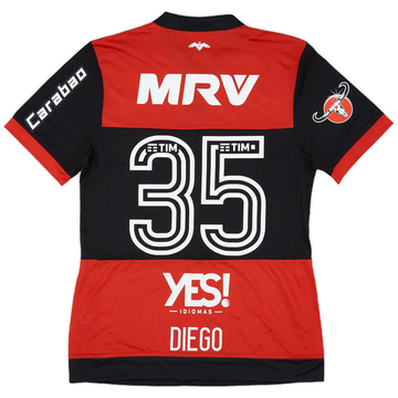 2017 Flamengo Match Issue Signed Home Shirt Diego #35