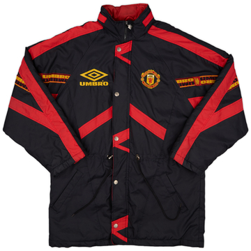 1996-97 Manchester United Umbro Padded Bench Coat - 8/10 - (L)