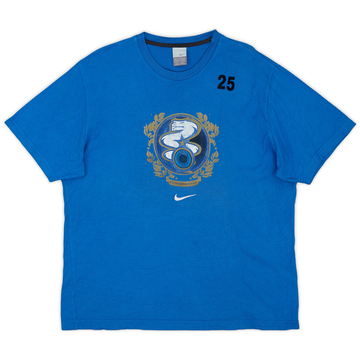 2006-07 Inter Milan Player Issue Nike Cotton Tee #25 - 6/10 - (XL)