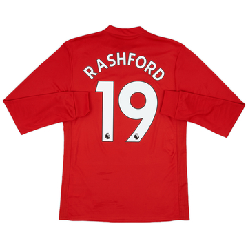 2017-18 Manchester United Home L/S Shirt Rashford #19 - 7/10 - (S)