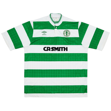 1987-89 Celtic Centenary Home Shirt - 8/10 - (L)