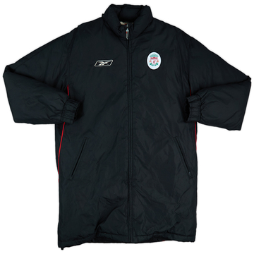 2003-04 Liverpool Reebok Hooded Padded Bench Coat - 9/10 - (S)