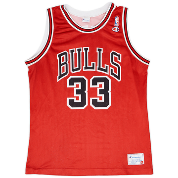 1991-98 Chicago Bulls Pippen #33 Champion Away Jersey - 8/10 - (XL)