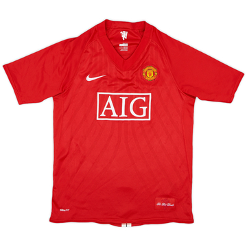 2007-09 Manchester United Home Shirt - 9/10 - (XL.Boys)