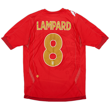 2006-08 England Away Shirt Gerrard #4 - 7/10 - (S)