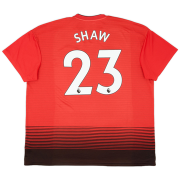 2018-19 Manchester United Home Shirt Shaw #23 - 9/10 - (XXL)