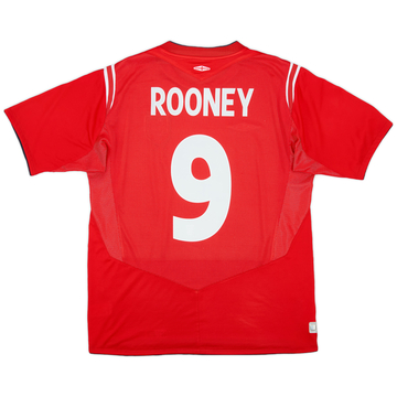 2004-06 England Away Shirt Rooney #9 - 7/10 - (L)