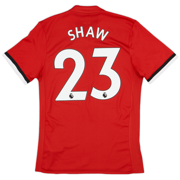 2017-18 Manchester United Authentic Home Shirt Shaw #23 - 6/10 - (M)