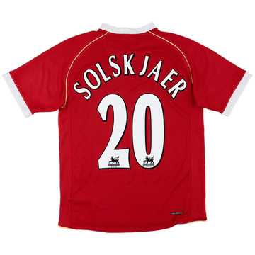 2006-07 Manchester United Home Shirt Solskjaer #20 - 6/10 - (S)