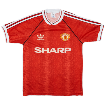 1990-92 Manchester United Home Shirt - 8/10 - (S)