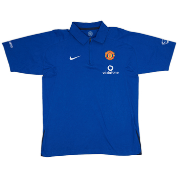2005-06 Manchester United Nike 1/4 Zip Polo Shirt - 9/10 - (L)